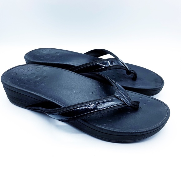 black orthopedic sandals
